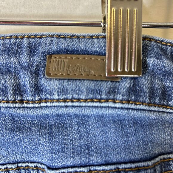 Kut From The Kloth Blue Medium Wash Mid-Rise Straight Leg Jeans Size 12 - Picture 7 of 14